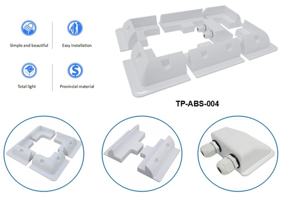 Brackets de ABS para la instalación de paneles solares en caravanas RV 7PCS blanco negro