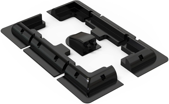 Brackets de ABS para la instalación de paneles solares en caravanas RV 7PCS blanco negro