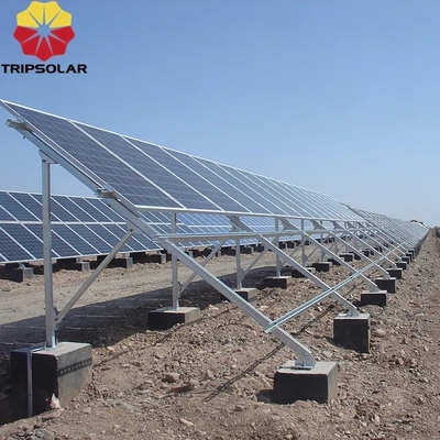 Sistema de montaje en tierra de paneles solares de fácil y rápida instalación con carga de viento de 60 M/s