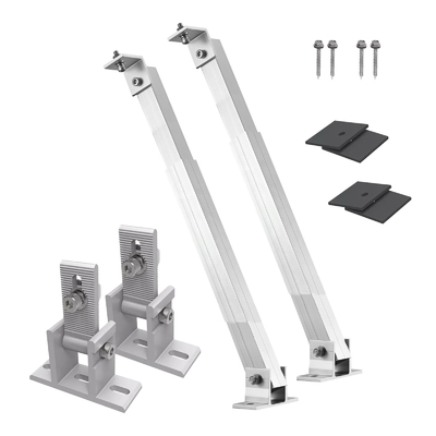 Soporte de montaje de piernas delanteras y traseras para estantes de paneles solares ajustables en ángulo