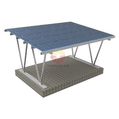 1.4KN/m2 Carga de nieve y 60m/s Carga de viento Estructura de aluminio para el montaje de solar Carport