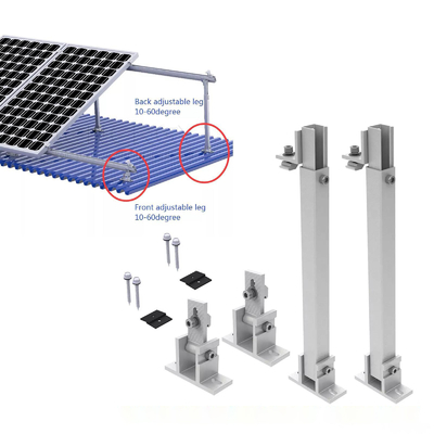 Brackets de montaje con inclinación ajustable para paneles solares con estructura de marco portátil de aluminio