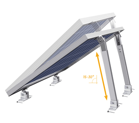 Brackets de montaje con inclinación ajustable para paneles solares con estructura de marco portátil de aluminio