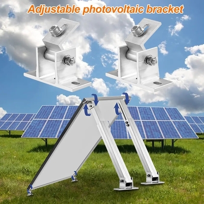 Brackets de montaje con inclinación ajustable para paneles solares con estructura de marco portátil de aluminio