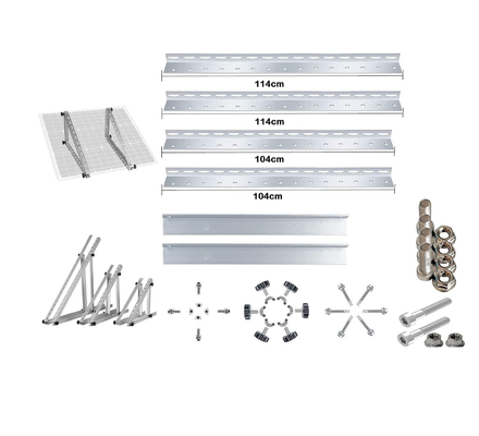 Bracket triangular solar ajustable para el montaje de módulos de aluminio y acero galvanizado