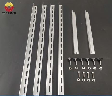 Estantes triangulares ajustables de aluminio para paneles solares de techo plano