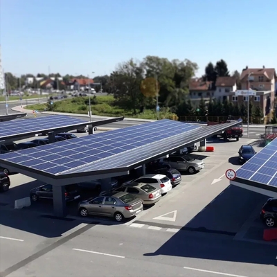 AL6005-T5 Energía solar Carport Acero Sistema fotovoltaico impermeable soporte de montaje para paneles solares