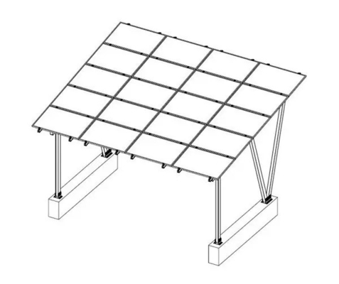 Slicer o personalización AL6005-T5 Solar Carport con paneles estructura de estanterías de estacionamiento