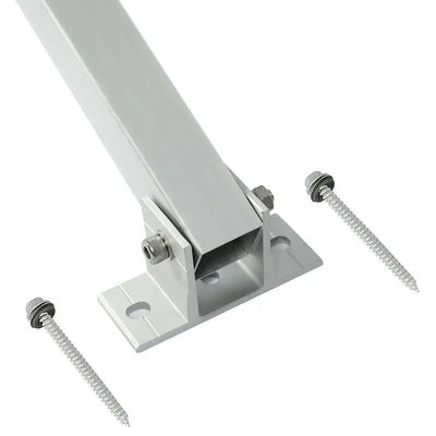 Soportes para piernas delanteras y traseras para paneles solares plateados/negros