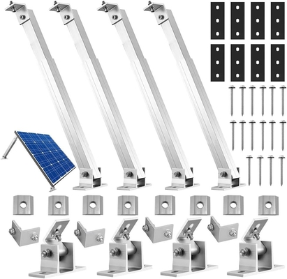 Soporte de paneles solares anodizados de longitud personalizada para soluciones de montaje de techo plano y pared