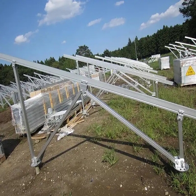 Montaje de plata natural para la instalación de paneles solares preensamblado y personalizado