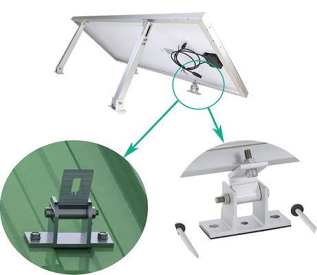 Soporte de paneles solares anodizados de longitud personalizada para soluciones de montaje de techo plano y pared