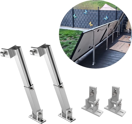Soporte de paneles solares anodizados de longitud personalizada para soluciones de montaje de techo plano y pared