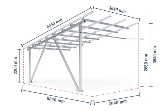 Kit de montaje de aluminio solar para carpintería para carga de viento 60m/s Sistema de conector de techo solar