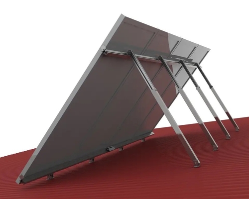 Estante solar de pierna trasera y pierna delantera ajustable para la eficiencia de la instalación de paneles solares fotovoltaicos