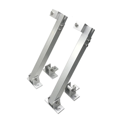 Brackets de montaje de aluminio plateado o negro para estructuras de montaje de postes de paneles solares