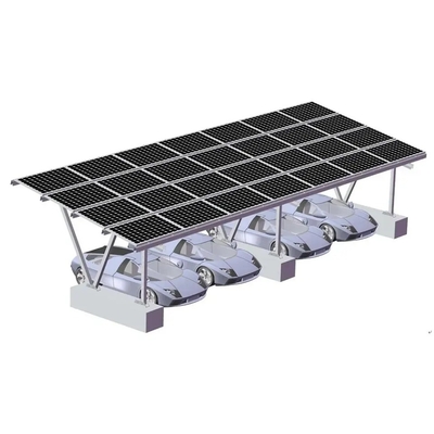 Estructura del sistema Pv Aluminio garaje portátil panel solar BIPV techo postes del parking