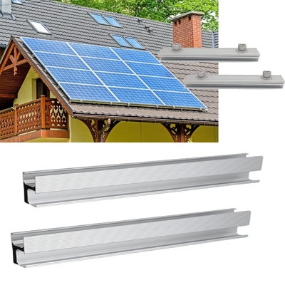 Instalación de paneles solares fotovoltaicos fuertes y sin complicaciones con kits de rieles de aluminio anodizado