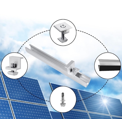Instalación de paneles solares fotovoltaicos fuertes y sin complicaciones con kits de rieles de aluminio anodizado