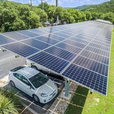 Estructura del sistema Pv Aluminio garaje portátil panel solar BIPV techo postes del parking