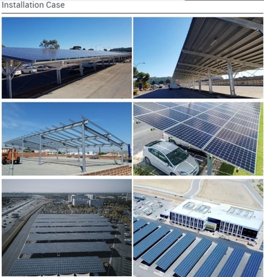 Parque industrial de paneles solares estructura de puerto de coches personalizada para los requisitos del cliente