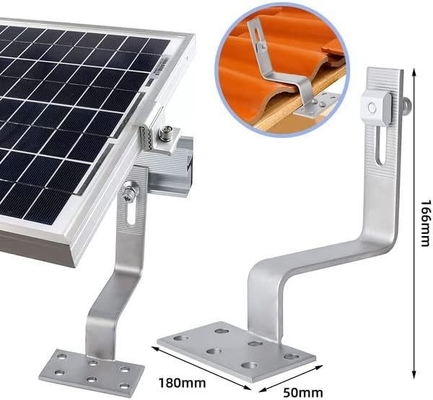 Sistema de montaje de paneles solares de azulejos de aluminio con gancho de techo de azulejos solares anodizados