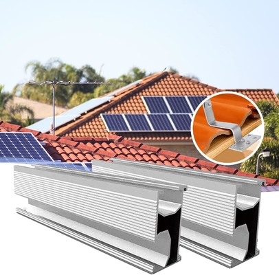 Panel solar de techo metálico montaje soporte de aluminio natural gancho para el techo para la carga del viento 60m/s