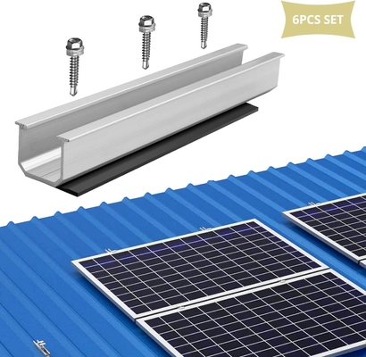 Sistema de montaje de techo de estaño de aluminio solar de metal para el ferrocarril