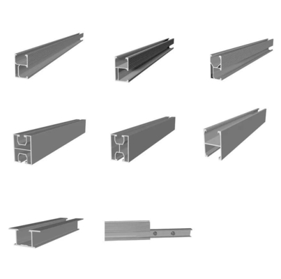 1.4KN/m2 Carga de nieve Mini Rail solar anodizado para el sistema de montaje de techo solar