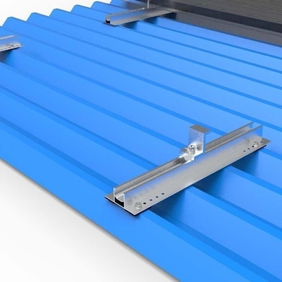 1.4KN/m2 Carga de nieve Mini Rail solar anodizado para el sistema de montaje de techo solar