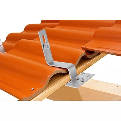 Sitio de instalación de gancho de aluminio para techo solar en techo de azulejos para carga de nieve de 1,4KN/m2