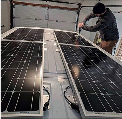 Plata natural o negro galvanizado en caliente con paneles solares de montaje Z para sistemas de RV