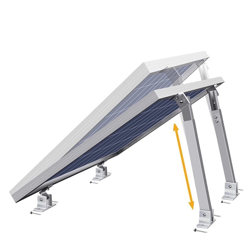Soporte de montaje de piernas delanteras y traseras para estantes de paneles solares ajustables en ángulo