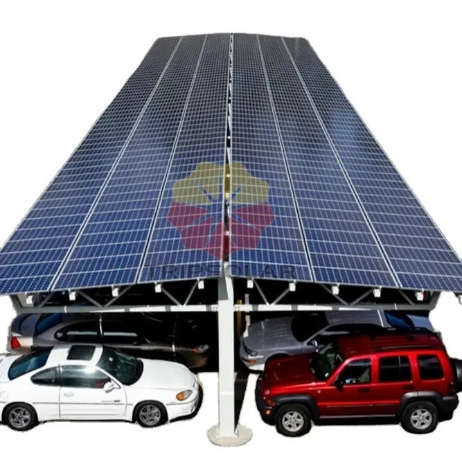 Q235 Estructuras solares de estacionamiento de acero con certificación CE y carga de nieve de 1,4KN/m2