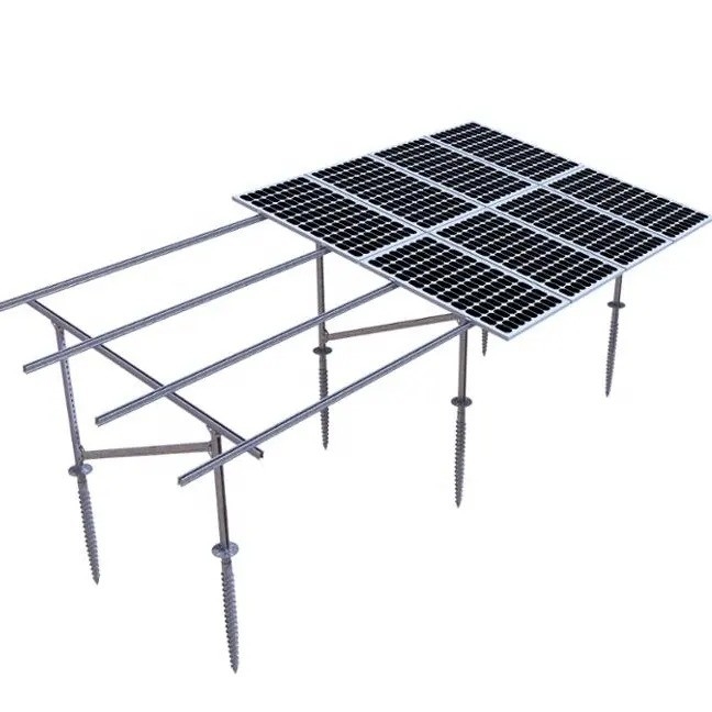 Instalación de paneles fotovoltaicos con paneles solares de acero C