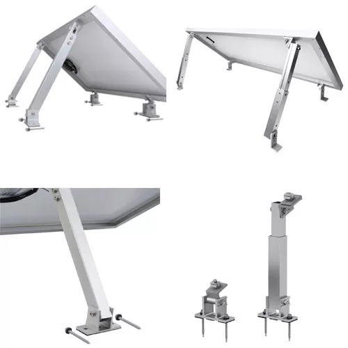 Por lo tanto, fácil de aluminio natural panel solar fotovoltaico soporte de montaje para el techo plano sistema solar