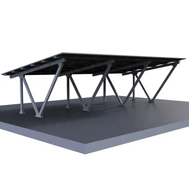 Slicer o personalización AL6005-T5 Solar Carport con paneles estructura de estanterías de estacionamiento