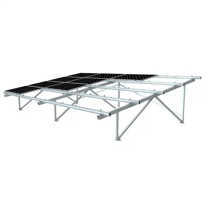 Instalación de paneles solares fotovoltaicos de plata natural de acero de aluminio