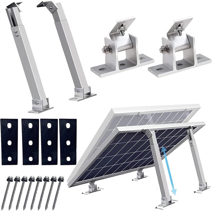 Soporte de paneles solares anodizados de longitud personalizada para soluciones de montaje de techo plano y pared