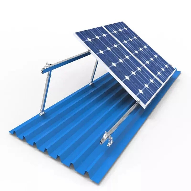 Estante solar de pierna trasera y pierna delantera ajustable para la eficiencia de la instalación de paneles solares fotovoltaicos