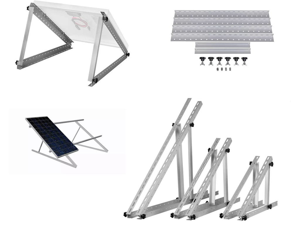 Brackets de montaje en el techo de paneles solares ajustables en triángulo con soporte de instalación fácil