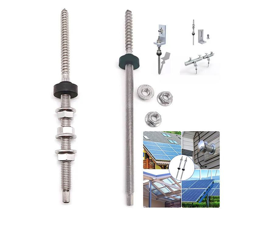 Anillos de balcón solar fotovoltaico de acero inoxidable para el montaje de paneles solares en techos