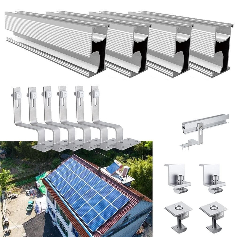 Instalación de paneles solares fotovoltaicos fuertes y sin complicaciones con kits de rieles de aluminio anodizado