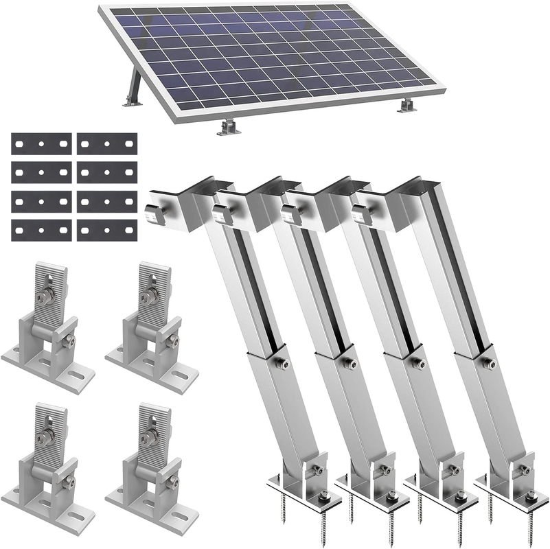 Soporte de montaje de paneles solares de aluminio para una instalación rápida en techos de tejas planas