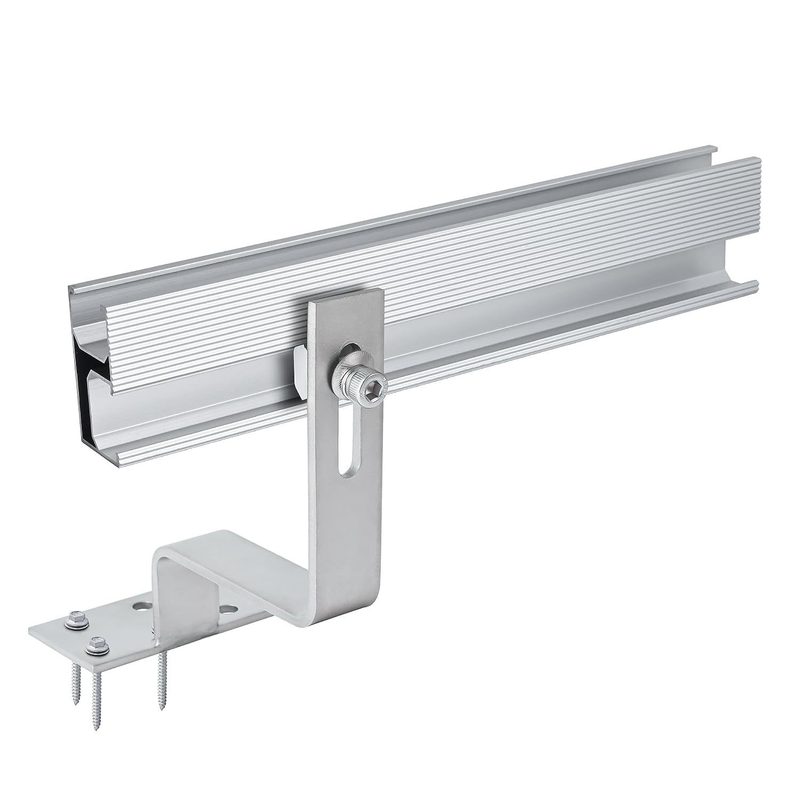 1.4KN/m2 Carga de nieve Mini Rail solar anodizado para el sistema de montaje de techo solar