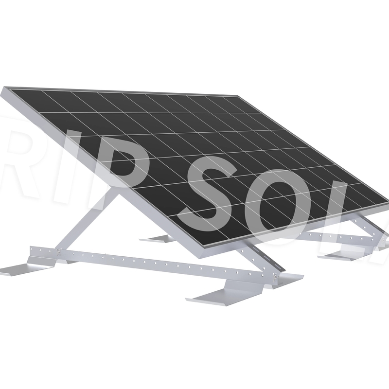 25-30 años de vida útil Sistema de montaje de techo solar de barandillas de lastre para techo plano