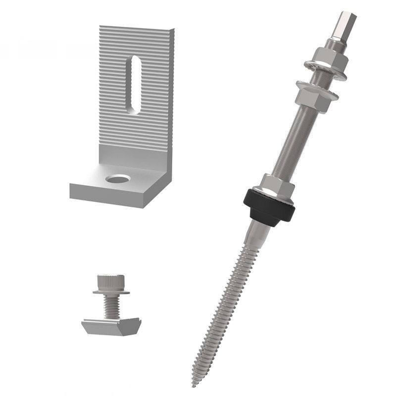 Kit de pernos de montaje solar con acabado anodizado para tejas de techo certificado ISO9001/CE